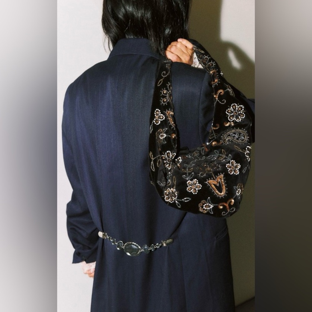 ❤️‍🔥 Free People~ Nashville Nights Beaded Black Bag 
New With Tags And Packaging - Picture 6 of 12